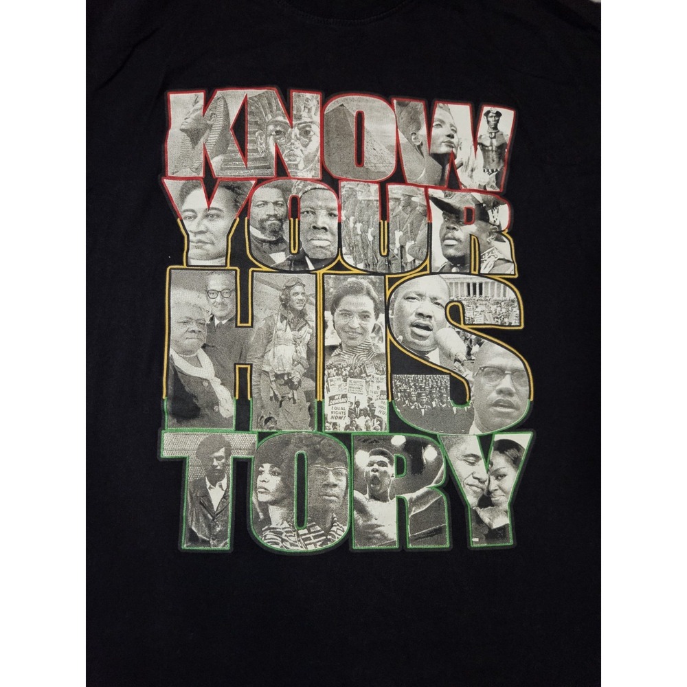 Vintage Phat Doc "Know Your History Shirt" Men's Size Large